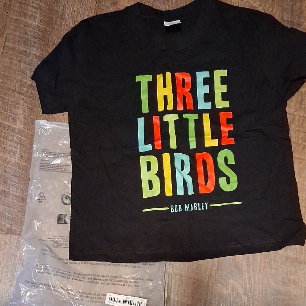 Kids Bob Marley T-Shirt - Black with Multicolor Print